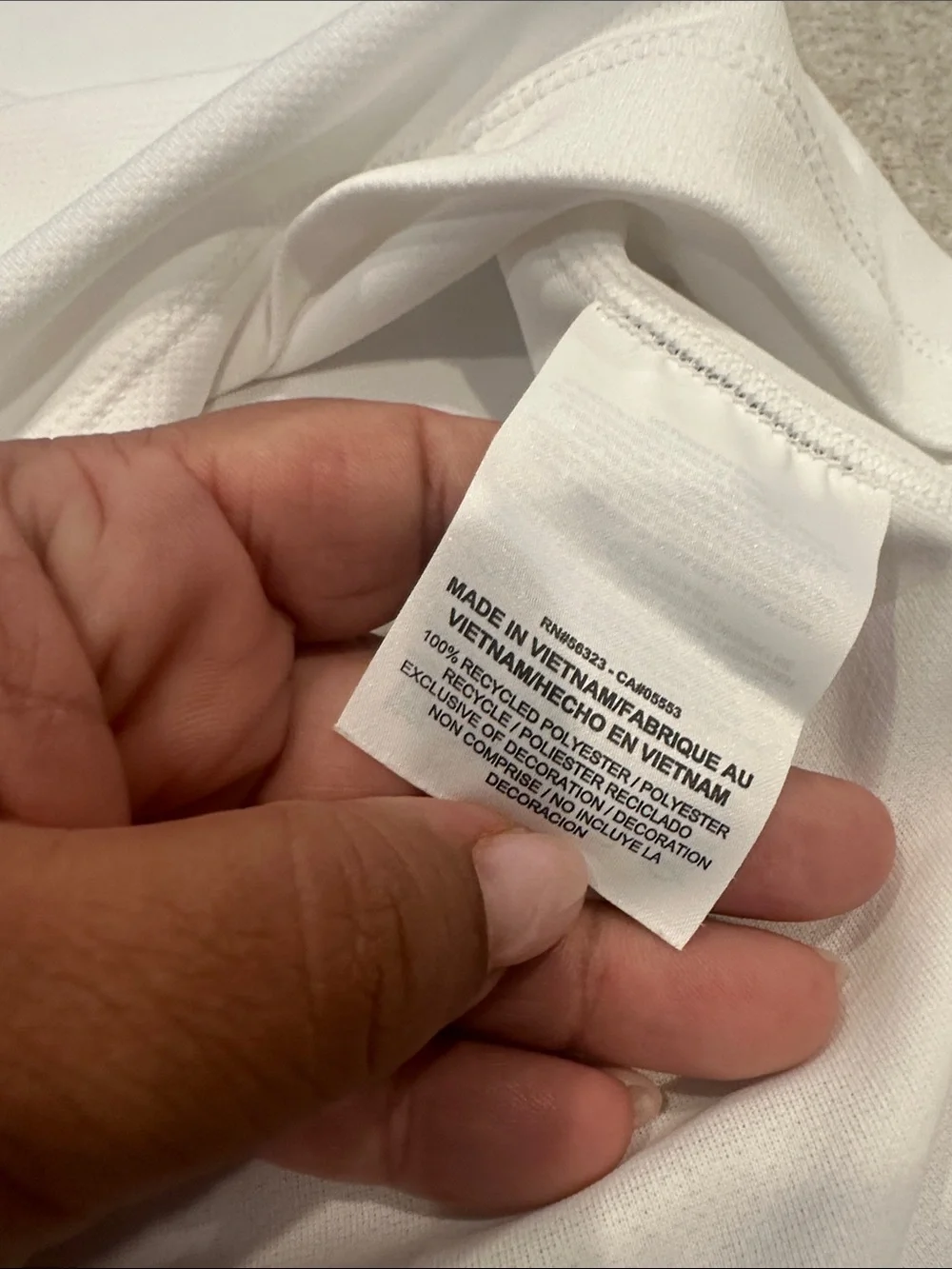 Nike White Dri-FIT Short Sleeve Athletic Tee